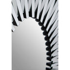 Jade Silver Rectangular Sunburst Wall Mirror