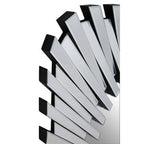 Jade Silver Rectangular Sunburst Wall Mirror