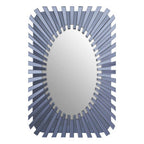 Grey Rectangular Sunburst Wall Mirror | Jade