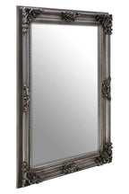 Silver Wooden Frame Wall Mirror | Lora