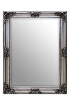 Silver Wooden Frame Wall Mirror | Lora
