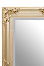 Gold Finish Wooden Frame Wall Mirror | Lora