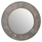 Grey Shagreen Effect Wall Mirror | Deruta