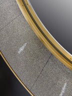 Grey Shagreen Effect Wall Mirror | Deruta