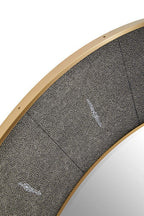 Grey Shagreen Effect Wall Mirror | Deruta