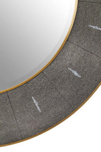 Grey Shagreen Effect Wall Mirror | Deruta