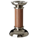 Genuine Tan Leather Small Candle Holder | Churchill