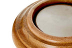 Hurricane Small Candle Holder with Wood Rim | Hampstead