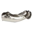 Textured Nickel Finish Large Leaf Dish | Hampstead