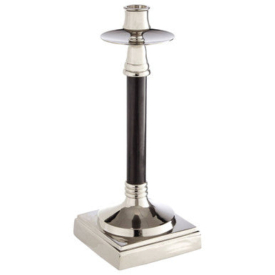 Nickel and Black Finish Candle Holder | Riya