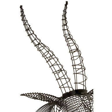 Black Wire Antelope Head | Zania
