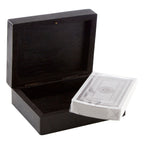 Black Mango Wood Playing Card Box | Churchill Games
