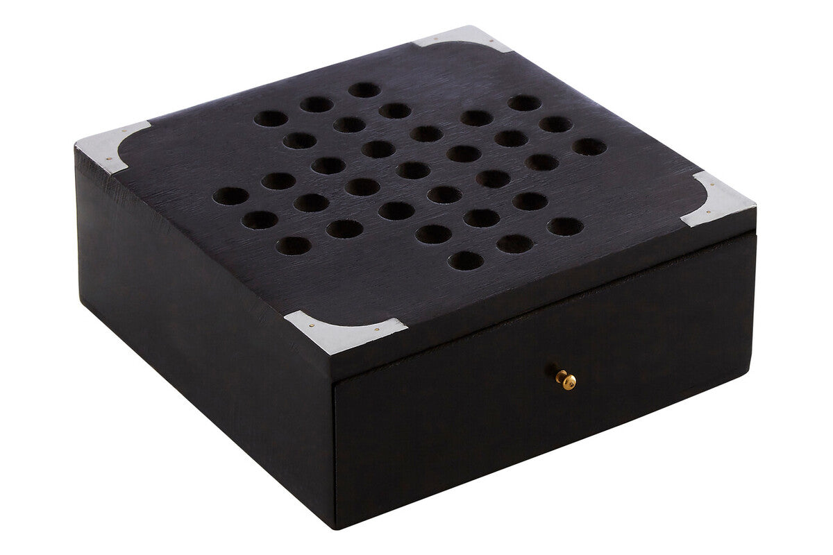 Black Sheesham Wood Solitaire Games Box | Churchill Games