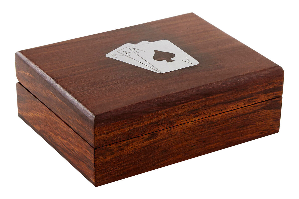 Sheesham Wood Playing Card Box | Churchill Games