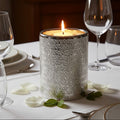 Silver Hammered Effect Small Candle Holder | Safia