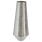 Silver Hammered Effect Large Vase | Safia