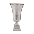 Large Silver Finish Fluted Vase | Kensington Townhouse
