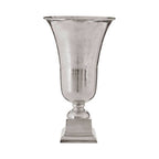 Large Silver Finish Fluted Vase | Kensington Townhouse