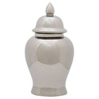 Large Ceramic Silver Jar | Kensington Townhouse
