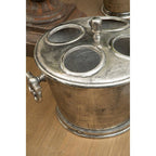 Antique Silver 4 Bottle Wine Cooler | Rustic