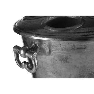 Antique Silver 4 Bottle Wine Cooler | Rustic