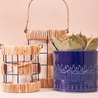 Blue Finish Planter | Petra