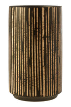 Large Black and Cream Finish Vase | Kiso