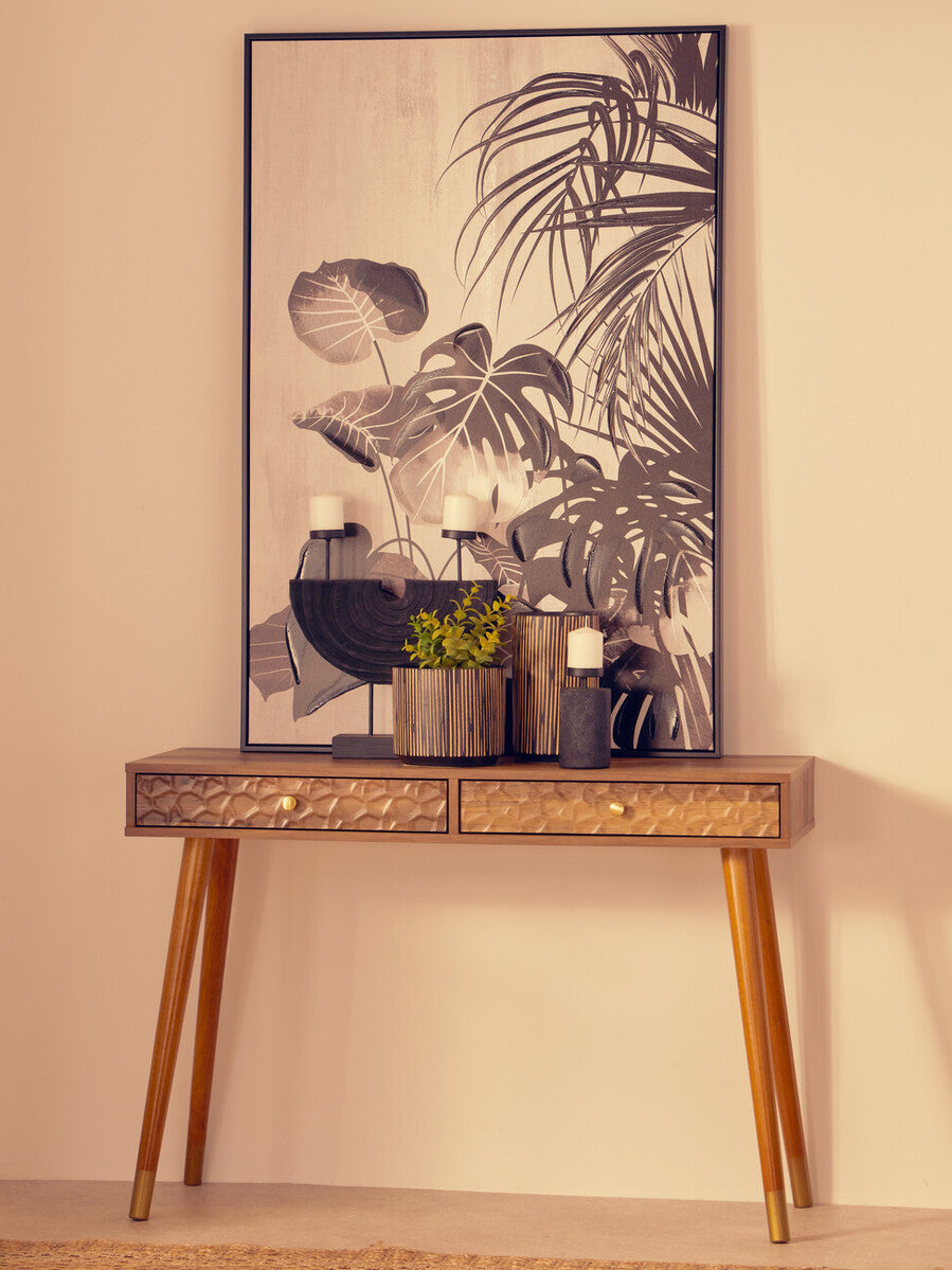 Small Black and Cream Finish Planter | Kiso