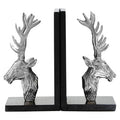 Set of 2 Stag Bookends with Marble Base | Kinsley