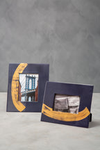 Blue And Gold 5In X 7In Large Photo Frame | Alma