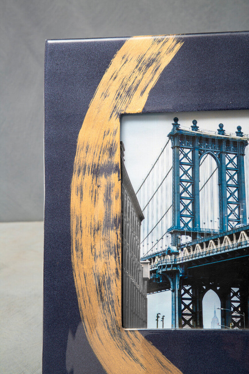 Blue And Gold 5In X 7In Large Photo Frame | Alma