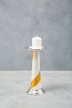 White And Gold Candle Holder | Alma