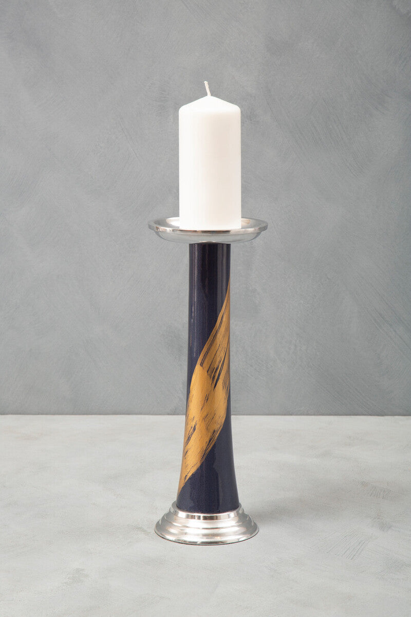 Blue And Gold Candle Holder | Alma