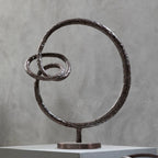 Nexus Round Rough Bronze Sculpture