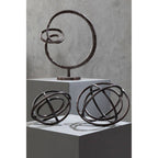 Nexus Round Rough Bronze Sculpture