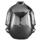 Small Silver Face Round Vase | Viso
