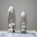 Large Silver Face Tall Vase | Viso