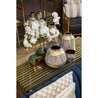 Large Grey and Gold Ceramic Vase | Orvena