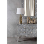 Large Grey and Gold Ceramic Vase | Orvena