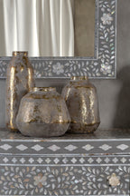 Small Grey and Gold Ceramic Vase | Orvena
