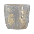 Small Grey and Gold Ceramic Planter | Orvena