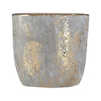 Small Grey and Gold Ceramic Planter | Orvena