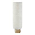 White and Gold Large Pedestal Vase | Callie