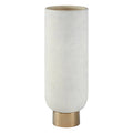 White and Gold Small Pedestal Vase | Callie
