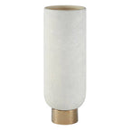 White and Gold Small Pedestal Vase | Callie