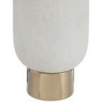 White and Gold Small Pedestal Vase | Callie