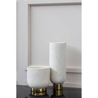 Callie White and Gold Large Ceramic Planter