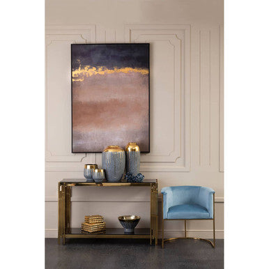 Large Grey and Gold Finish Planter | Cyrus