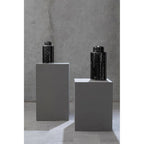 Black and Silver Finish Large Ceramic Jar | Daria