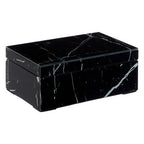 Small Black Marble Design Glass Trinket Box | Renata